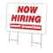 Signmission Now Hiring Crane Operators Yard & Stake outdoor plastic coroplast window, C-2436 CRANE OPERATORS C-2436 CRANE OPERATORS - alternate 1